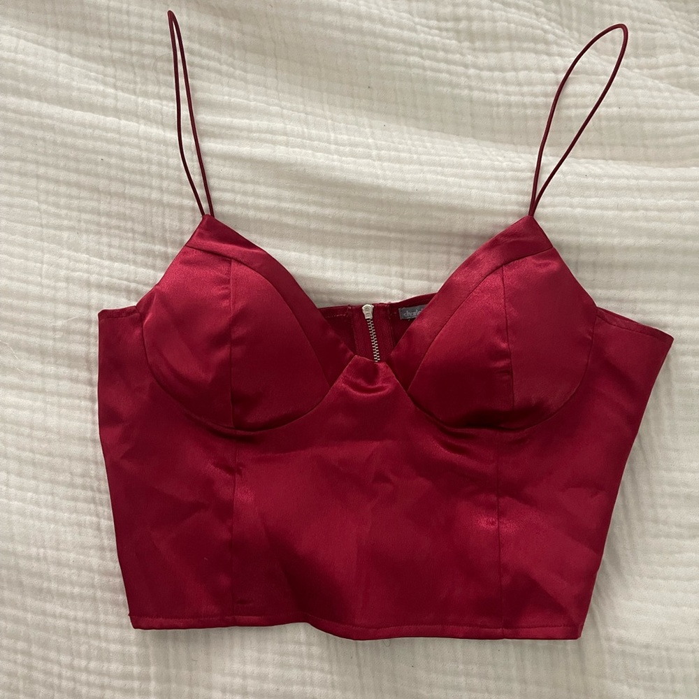 Charlotte Russe red corset top
